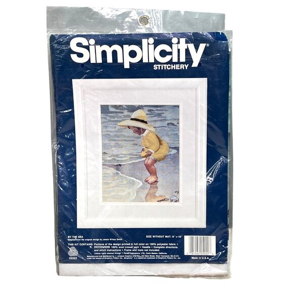 Simplicity Stitchery By the Sea Crewel Embroidery Kit 05022 Wool - Picture 1 of 7
